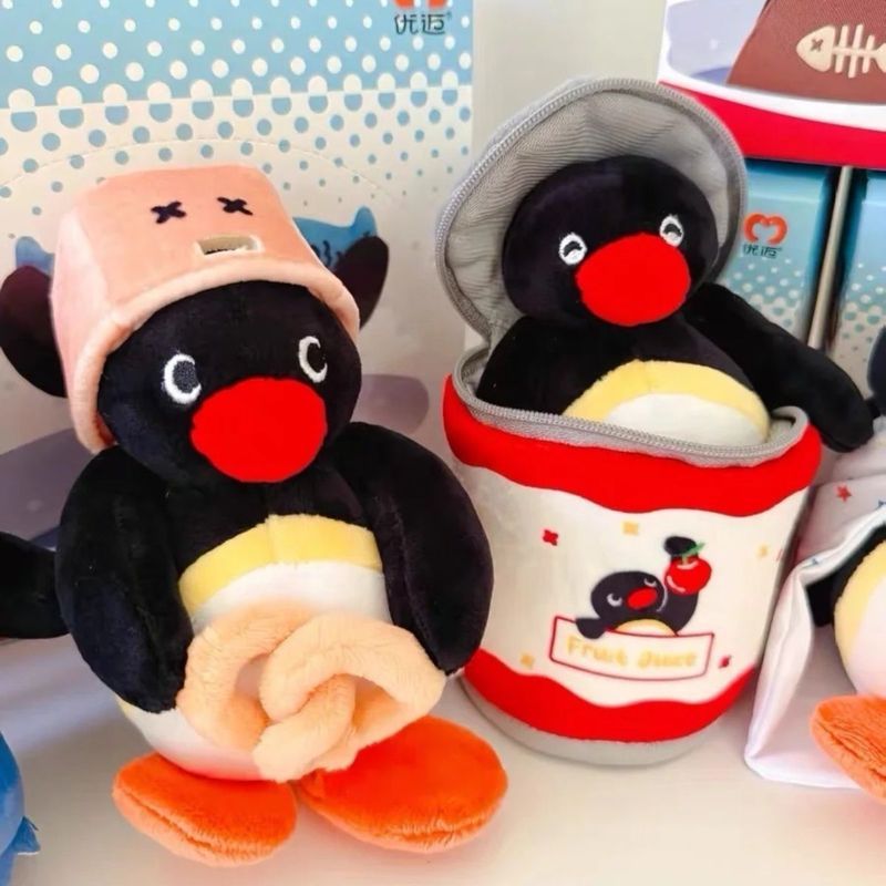 PingU Hide-and-Seek Series Blind Box Mặt dây chuyền sang trọng có vòng treo, hiệu quả chi phí cao để