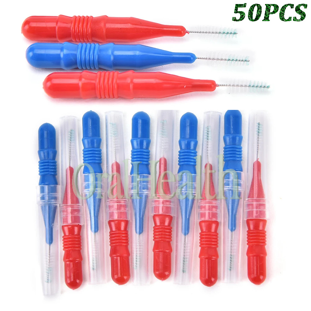 Bộ 50 Bàn Chải kẽ Răng Tăm Nha Khoa Đánh Răng Bàn Chải kẽ Răng Bàn Chải Vệ Sinh Răng Miệng Bàn Chải 