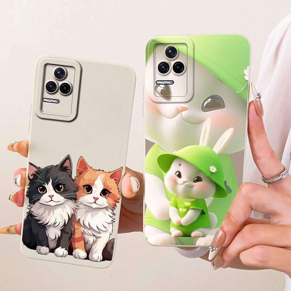Ốp Chống Sốc Cho Xiaomi Redmi K50 / K50 Pro / K50 Ultra Ốp Điện Thoại Mới Sáng Tạo Mèo Thỏ Hoạt Hình