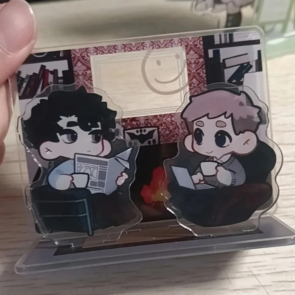 Standee Sherlock Holmes John Watson Mô Hình Mica Acrylic Trang Trí Bàn Học Phim Sherlock Chibi Q Ver
