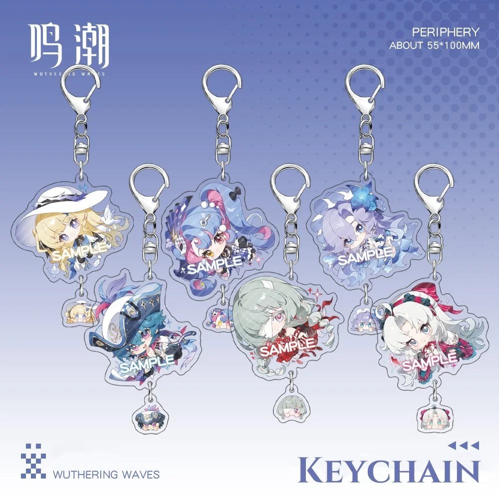 Móc khóa Wuthering Waves game Minh Triều mica acrylic chibi Phrolova Cartethyia Carlotta treo balo t