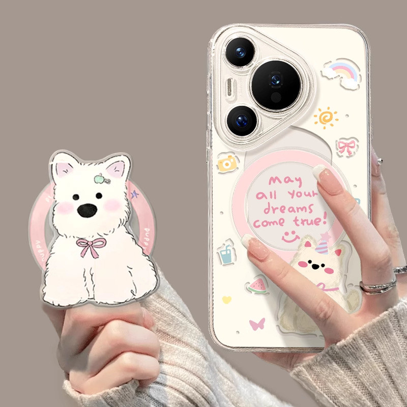 West Highland Áp dụng Huawei pura80pro Vỏ điện thoại pura80ultra Từ tính p80 có giá đỡ p70