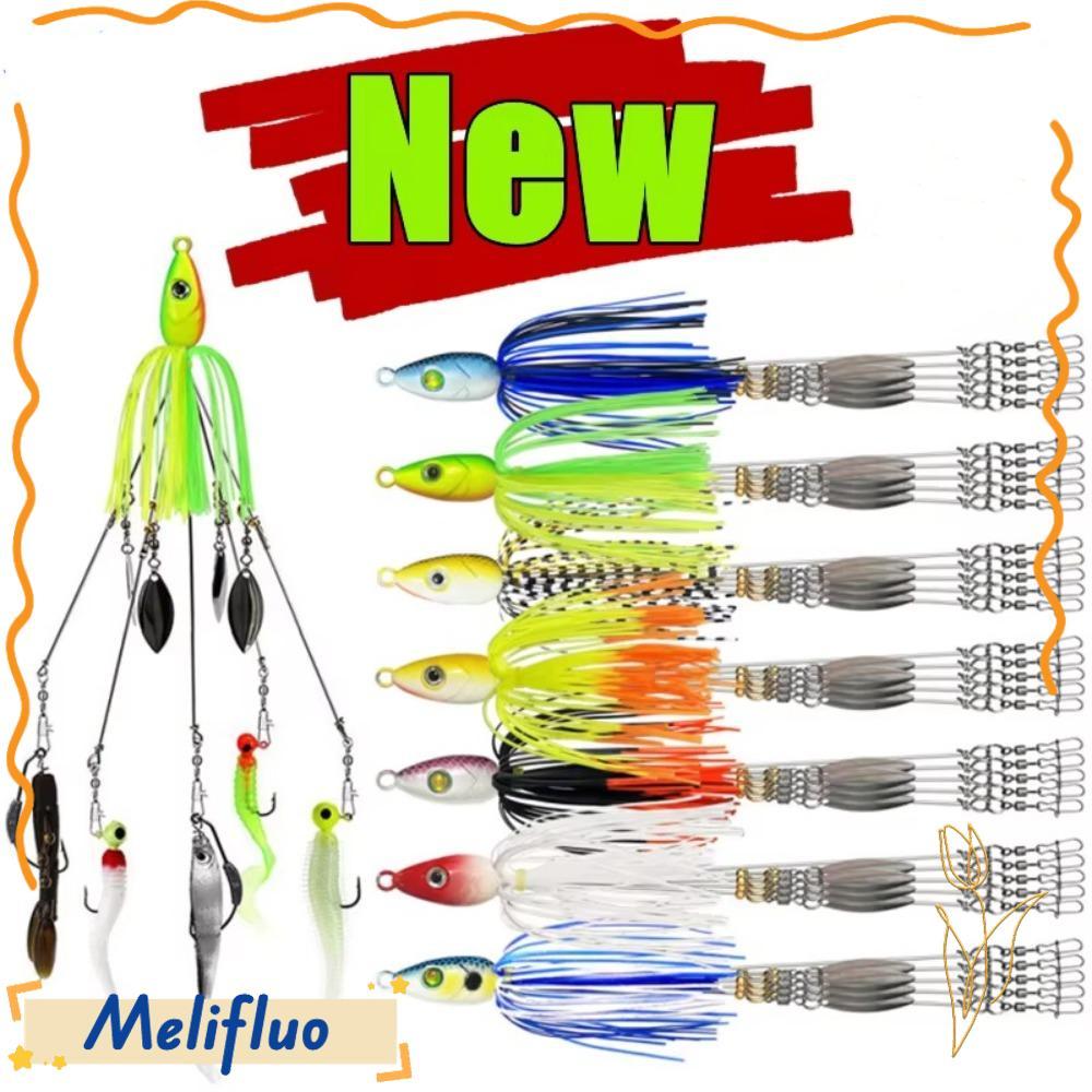 MELIFLUO Soft Swimbait, Umbrella Spinner Alabama Rig Mồi Câu Cá, 2025 Jigging Attack Group Mềm Swimb