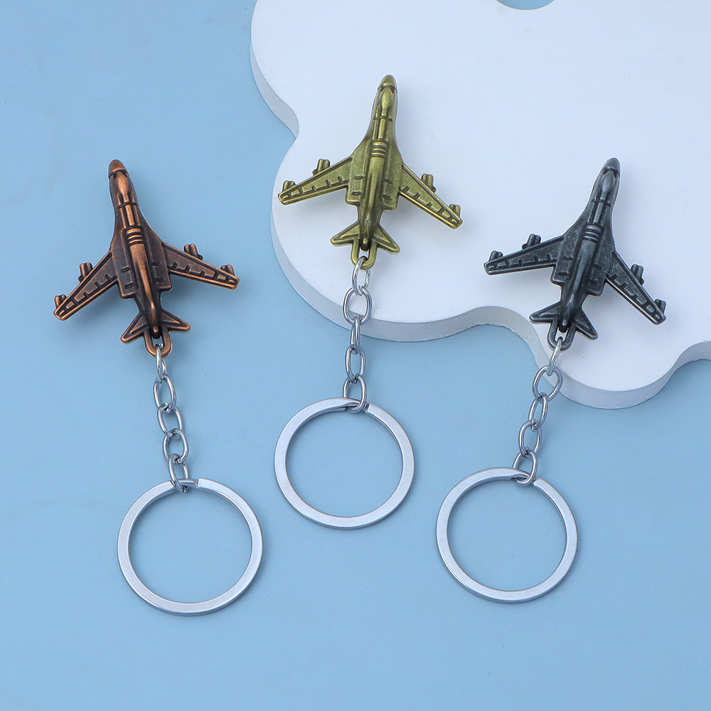 Sáng Tạo Kim Loại Máy Bay Móc Khóa Mô Phỏng 3D Mini Fighter Jet Móc Khóa Hợp Thời Trang Túi Quyến Rũ