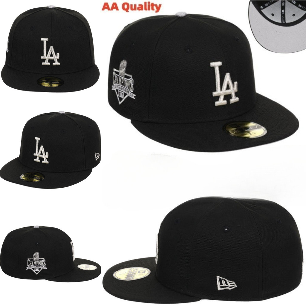 Mũ Bóng Chày Los Angeles Dodgers - 59Fifty, Màu Đen, Vành Phẳng