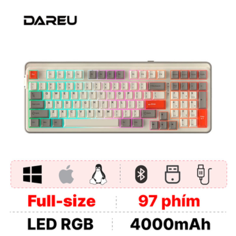 Bàn phím cơ không dây Dareu EK98 Pro Proto Dream Switch