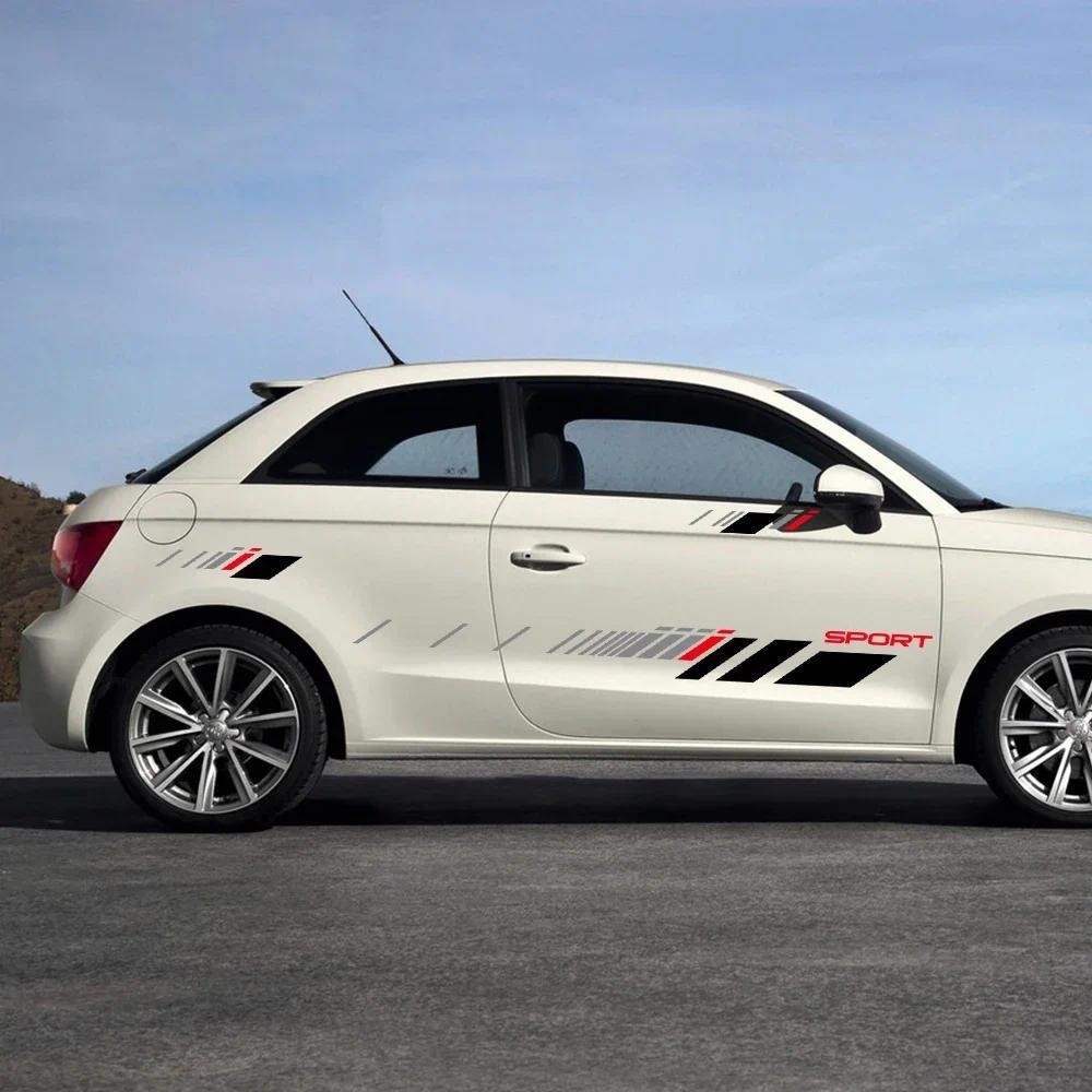 Cửa Ô Tô Đồ Họa Thể Thao Tạo Kiểu Miếng Dán Đua Sọc Phụ Kiện Ô Tô Cho Xe Audi A1 8X GB GBA Sportback