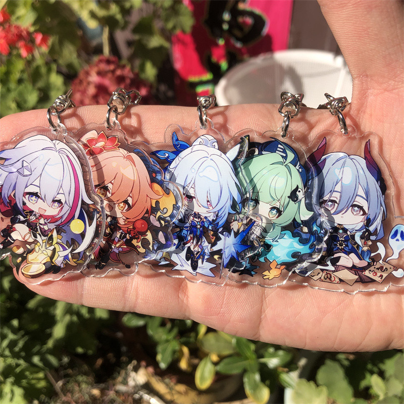 Game Honkai: Star Rail Topaz Jingliu HuoHuo Guinaifen Keychain Accessories Anime Cosplay Pendant Pro