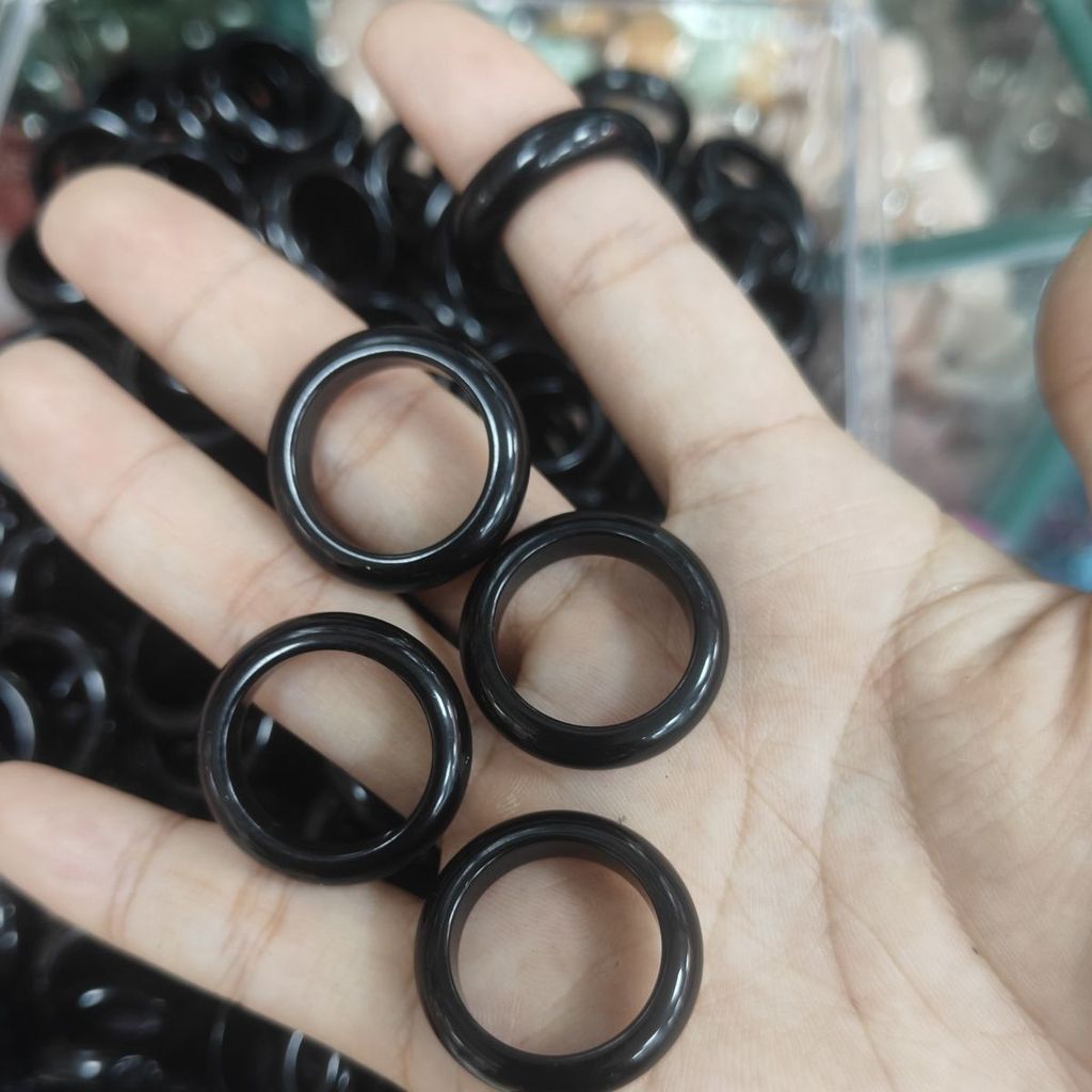 Nhẫn Obsidian Nhẫn Pha Lê Vòng Opal ~
