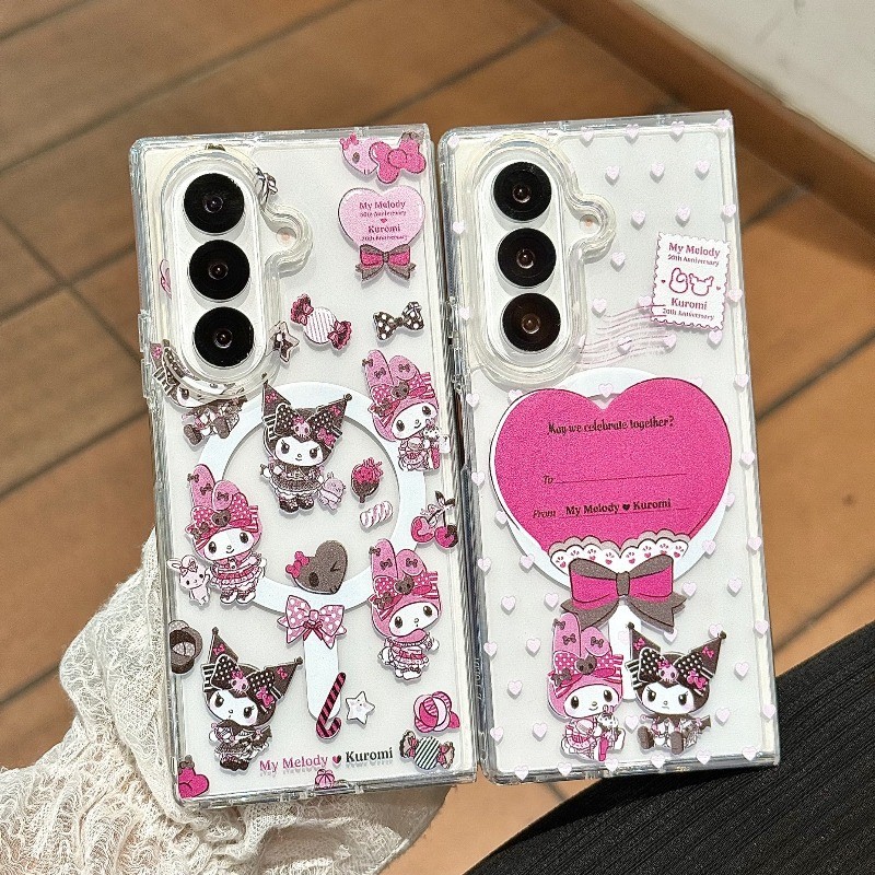 Dành Cho Samsung Z FLIP 3 4 5 6 7 My Melody Ốp Lưng Điện Thoại Samsung Z FOLD 7 6 5 4 3 Thu Hút Từ T