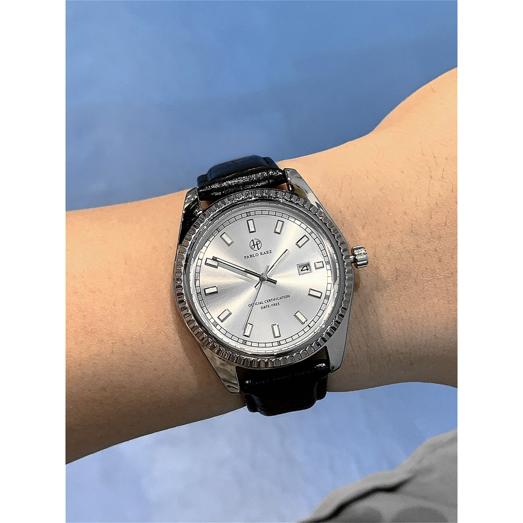PABLO RAEZ Đồng hồ đeo tay nam thời trang Lịch phát sáng chống nước Đồng hồ thạch anh Nguồn đồng hồ