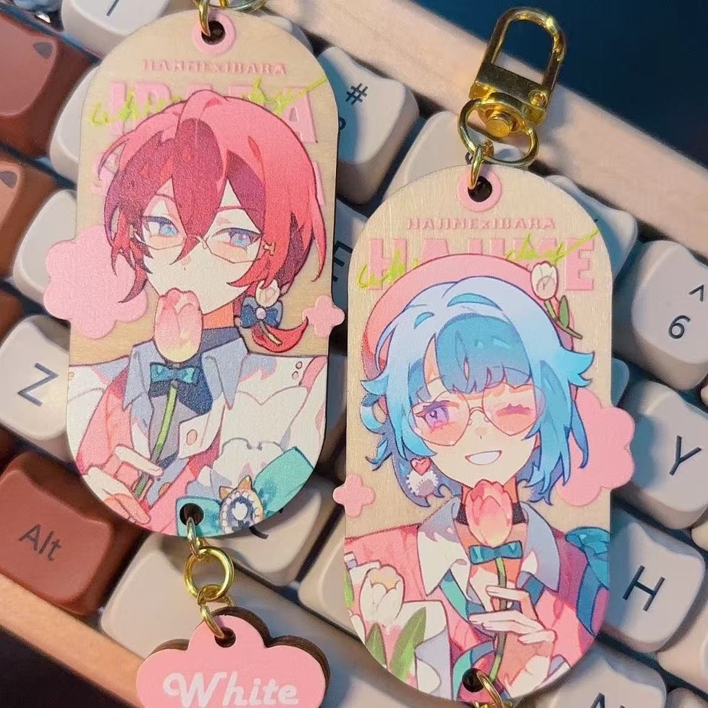 Móc Khóa Mặt Dây Chuyền Gỗ Basswood,Chip Gỗ, Tùy Chỉnh Thiết Kế AC323