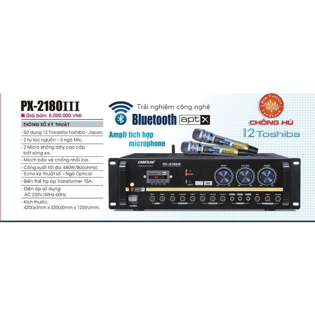 [HCM] Amply Omaton PX 2180 III - Bảo Ngân audio