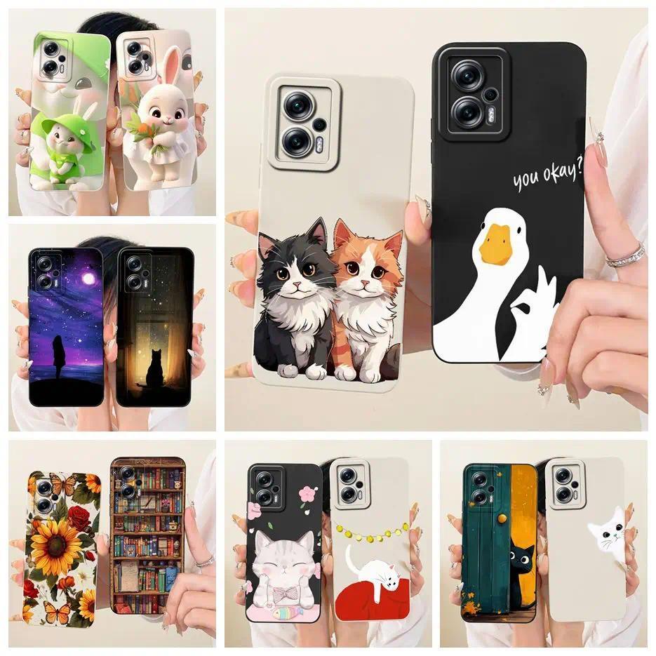 Dành Cho Xiaomi Redmi Note 11T Pro Ốp Lưng Mèo Vịt Hoạt Hình Vỏ Silicon Mềm Cho Redmi Note 11T Pro P