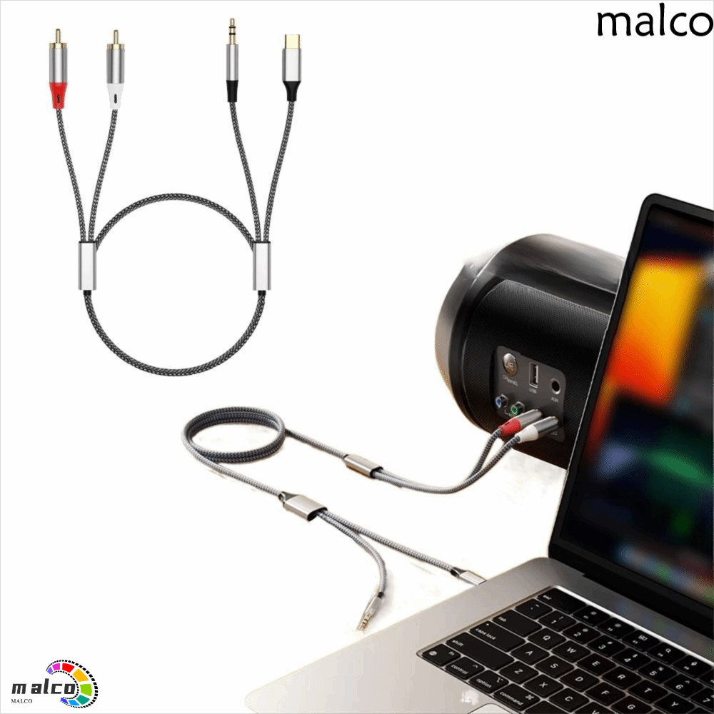 Cáp RCA 2 trong 1 KIXON, Cáp chia 1.3M / 2.3M / 5.3M Y Bộ chuyển đổi Aux âm thanh, Chất lượng cao Li