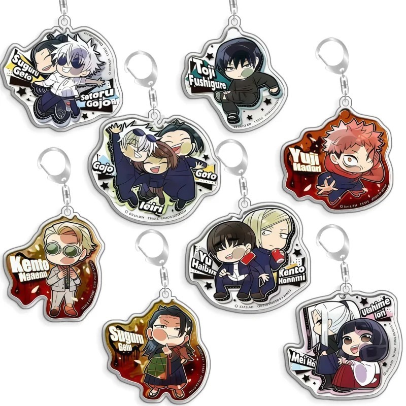 Móc khóa Anime Chú Thuật Hồi Chiến Jujutsu Kaisen Acrylic Chibi Toji Fushiguro Gojo Geto Nanami Chos