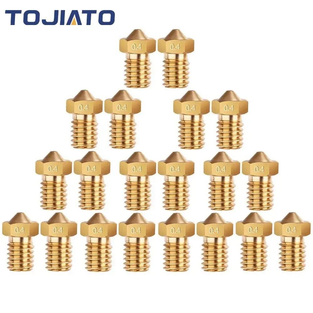 10 Chiếc E3D Vòi Phun M6 0.4 Mm Đồng Vòi Phun Đầu In Cho 1,75 Mm Dây Tóc E3D V5-V6 3D Máy In Phần