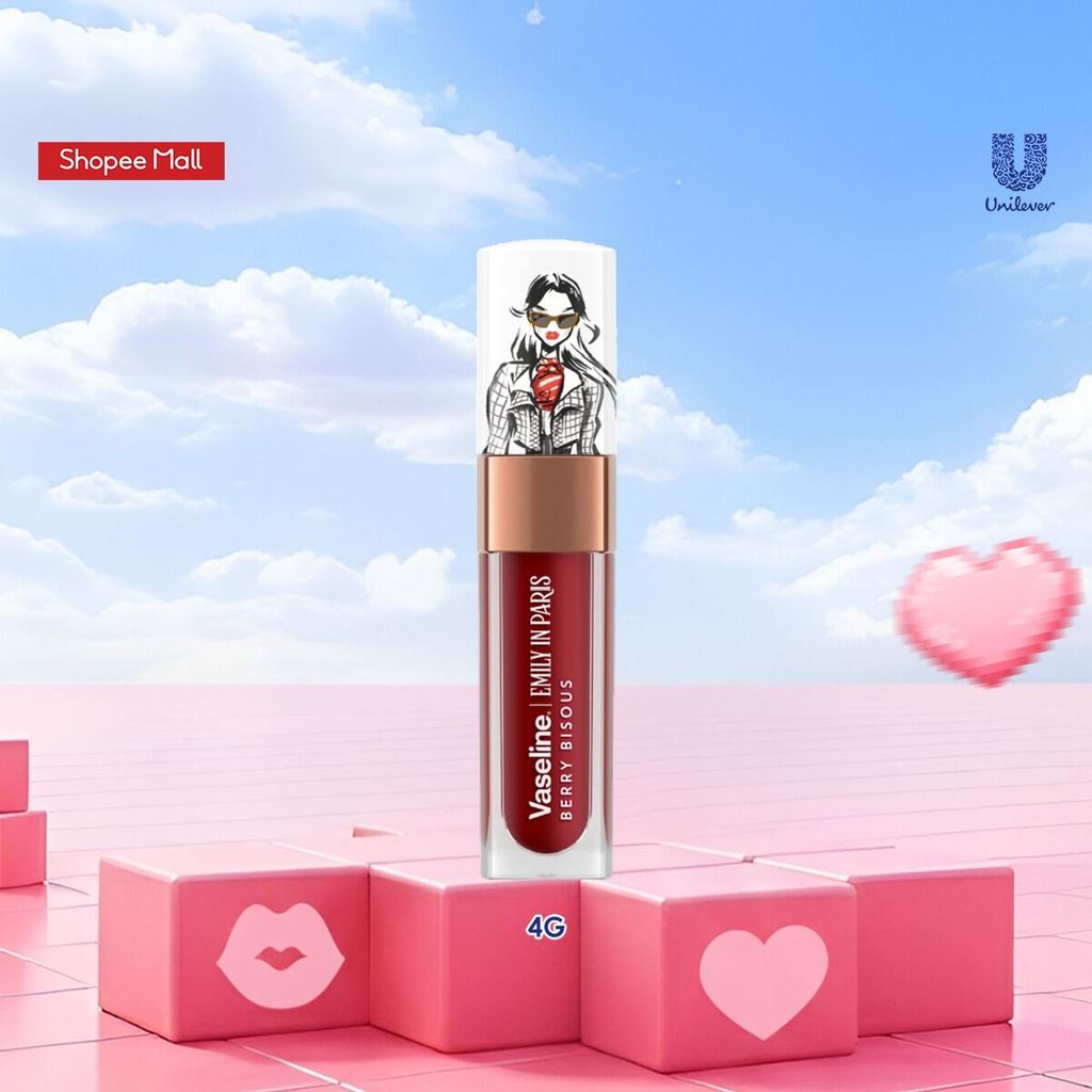 [New] Son Vaseline Emily In Paris  Berry Bisous Tinted Lip Oil 4g (Đỏ)