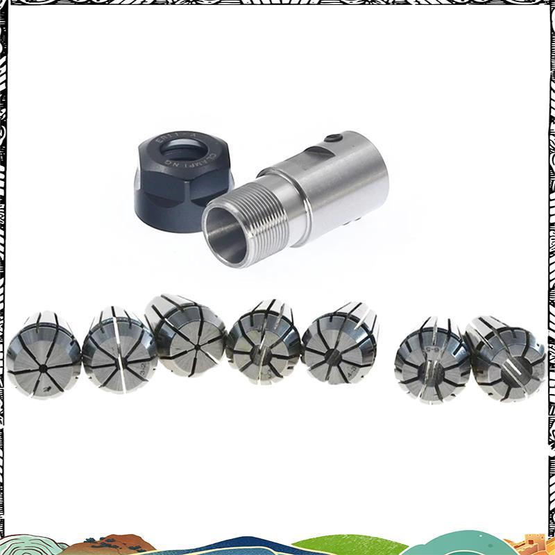 1 Bộ C25 ER20 14mm + 7 Cái 3 -12mm Collet Chuck Động Cơ Trục Nối Dài Thanh Trục Trục Trục Collet Tiệ