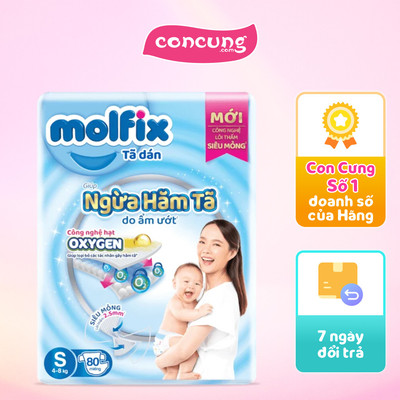 Molfix tã dán Oxygen size S 80 Jumbo - Con Cưng