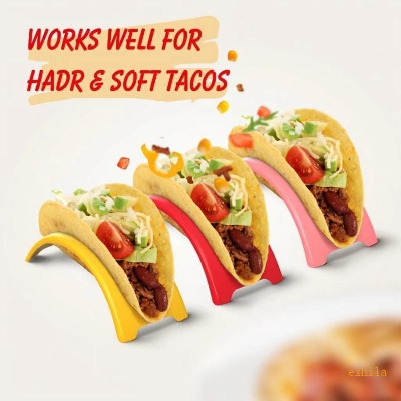 Exhila 12 Miếng Đa Năng Tacos Giá Đỡ Tortillas Đứng Để Sắp Xếp Tacos Lưu Trữ