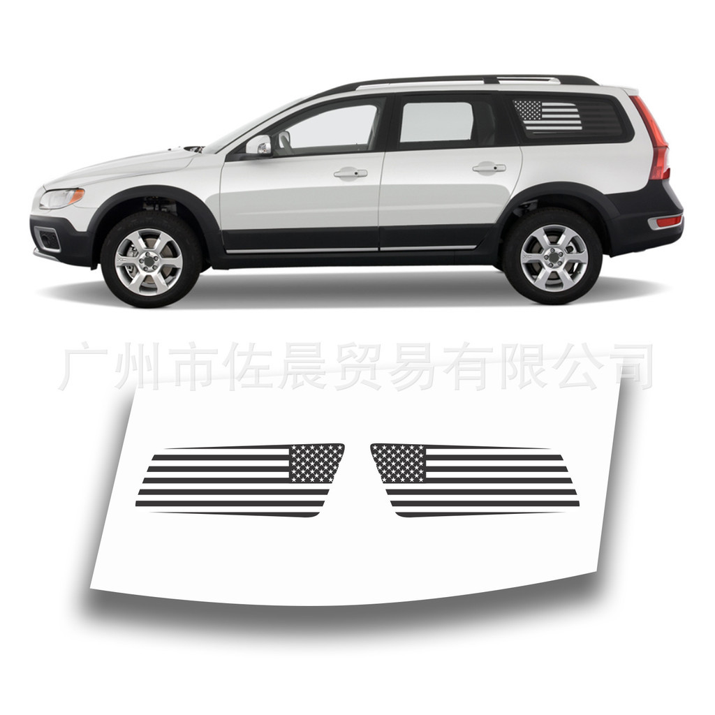 Thích hợp cho Wal XC70 4 DR WAGON 2008-2016 Da Báo In Nhãn Dán Cửa Sổ