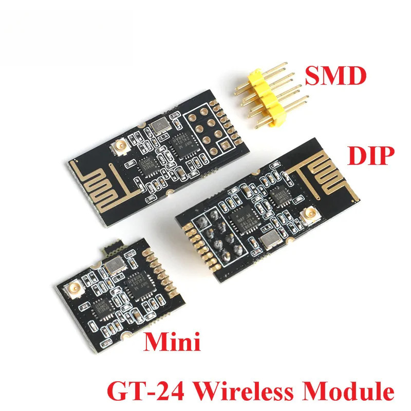 GT-24 2.4G SMD NRF24L01 1100 mét đường dài NRF24L01 + PA + LNA SMD mô-đun không dây 1100 mét Cáp chu