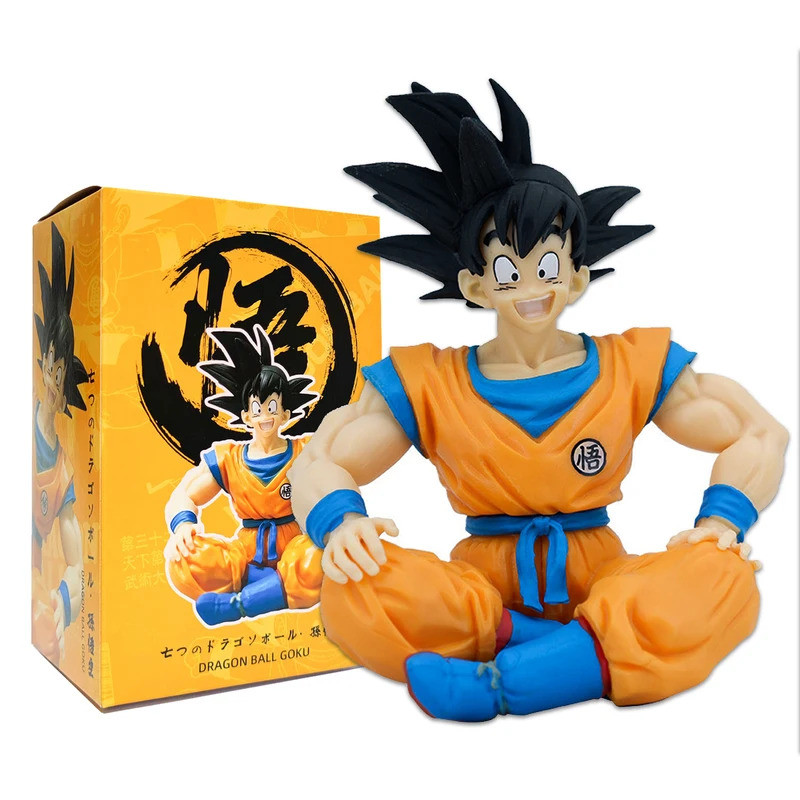 11cm Dragon Ball Son Soku Anime Hình Ngồi Goku Đồ Chơi Mô Hình Xe Trang Trí Búp Bê Nhân Vật Hành Độn