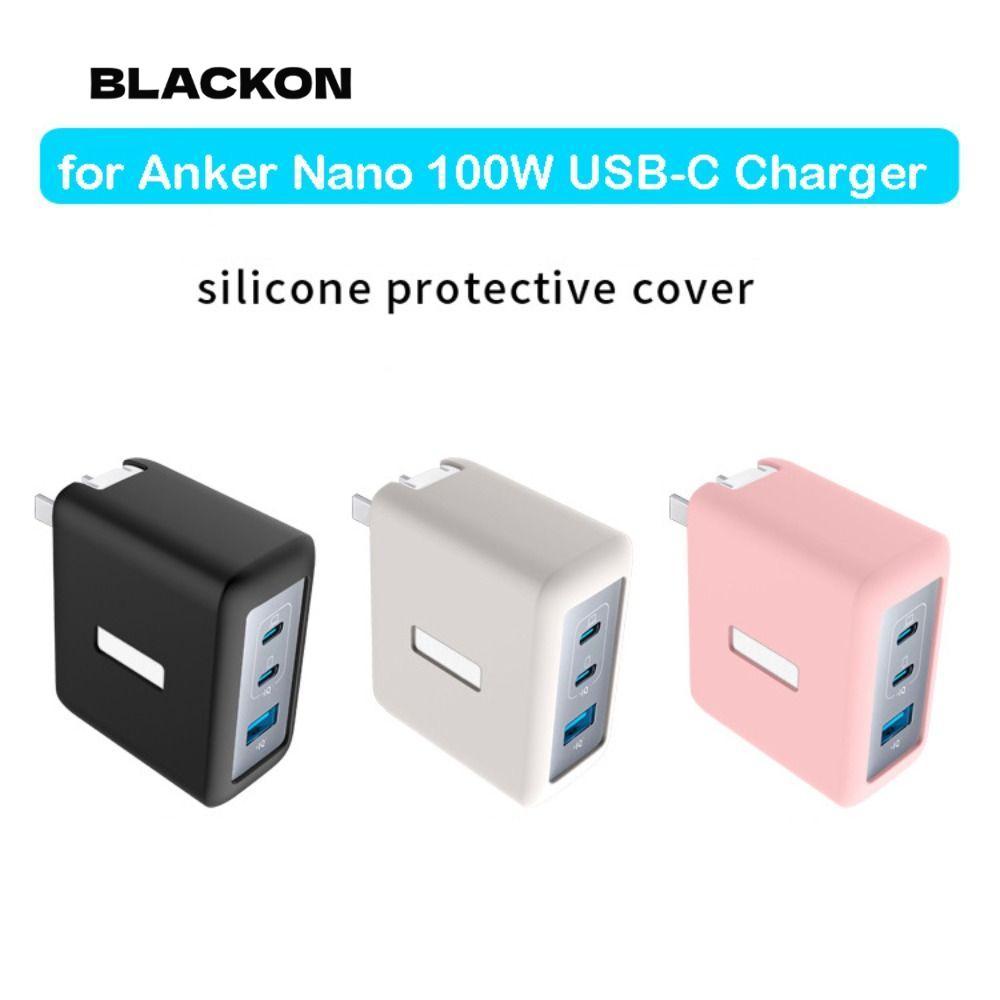 BLACKON Silicone, Chống Bụi Màu Bảo Vệ, Chống Sốc Di Động Mềm Bảo Vệ Cho Anker Nano 100W USB-C Sạc D