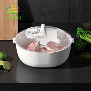 Máy cắt thịt đông lạnh LIUJIR, Hộp kháng khuẩn UV Dung tích lớn Nhà bếp Máy làm nguội nhanh, Bộ đồ ăn Nắp trong suốt 4 trong 1 Sạc USB Rau củ