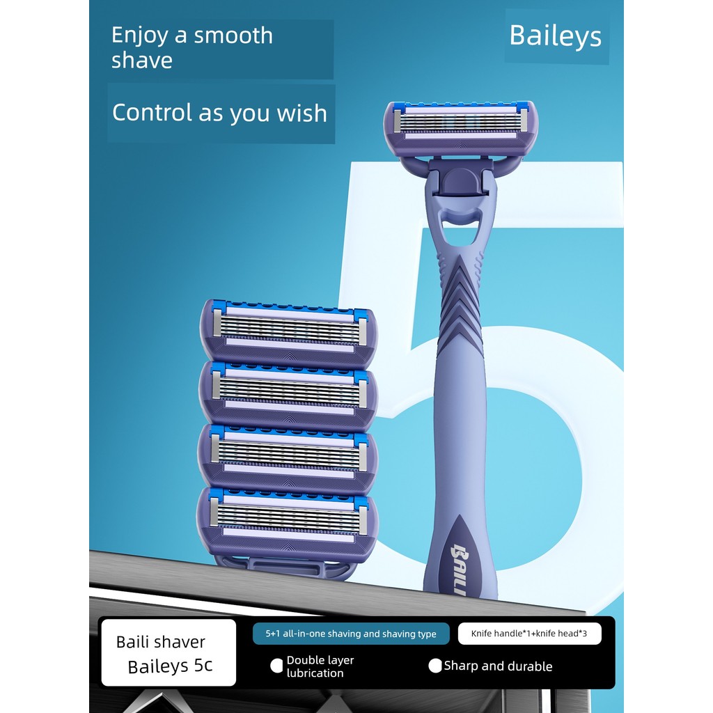Baiili V5C Hướng Dẫn Sử Dụng Dao Cạo Nam 5 Lớp Nổi Hướng Dẫn Sử Dụng Dao Cạo Di Động Quà Tặng Cho Bạ