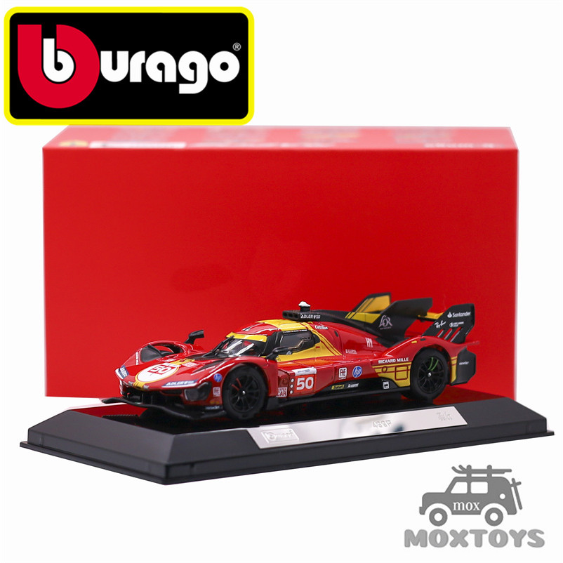 Bburago 1: 43 499P LMH 2023 #50 Xe mô hình Le Mans Red Diecast