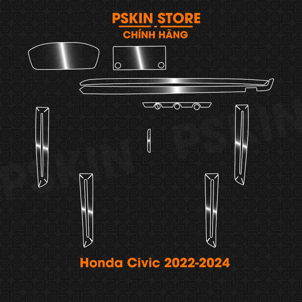 Honda Civic 2022-2024 - Dán film PPF full bộ bảo vệ nội thất - chống, che mờ vết xước T-Home&More