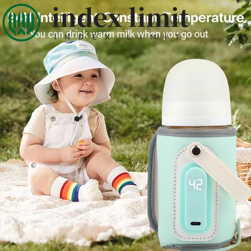 Máy hâm sữa cầm tay INDEX LIMIT, màn hình LED Điều chỉnh nhiệt độ Bình sữa cách nhiệt, 35-50°C Phạm 