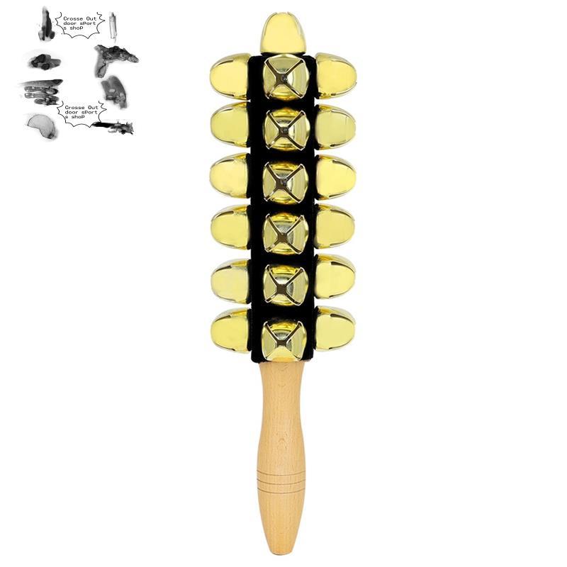 Nhạc cụ chuông Tay cầm bằng gỗ Gậy cầm tay Jingle Bells Jingle Shaker Lục lạc gõ