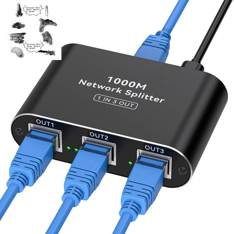 1000Mbps Gigabit Ethernet Switch 1 đến 3 LAN Splitter 1000Mbps Gigabit Ethernet Switch với cáp nguồn