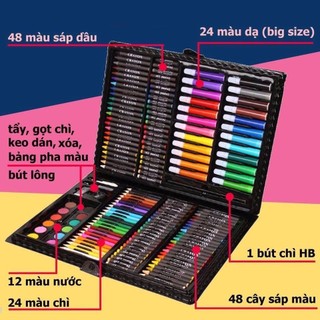 Hộp Màu 150 Chi Tiết Cho Bé Tập Tô #soc-shop