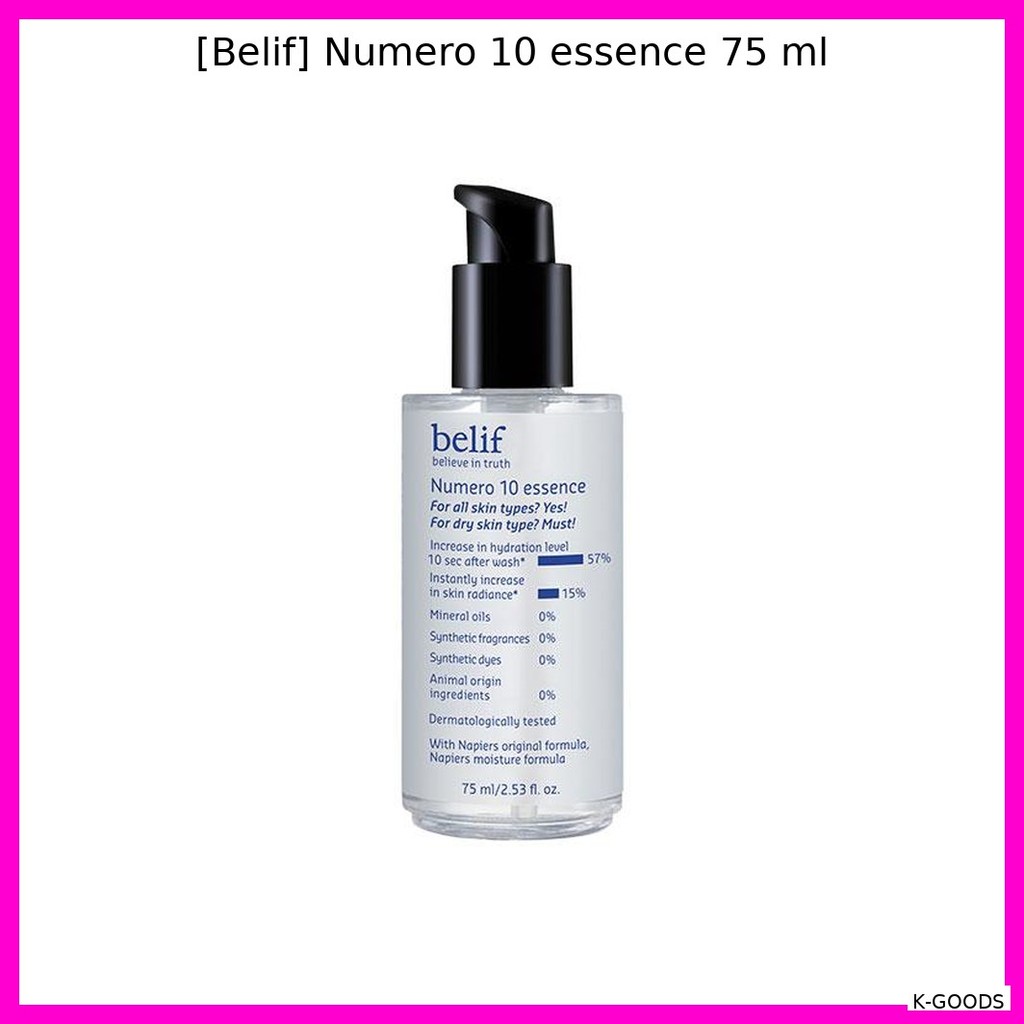 [Belif] Tinh chất Numero 10 75 ml / Tinh chất Hàn Quốc / Độ ẩm sâu / Chính hãng 100% của K-GOODS