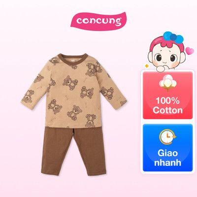Bộ bé trai dài Animo Easy HN1225066 (1Y,Be-nâu)