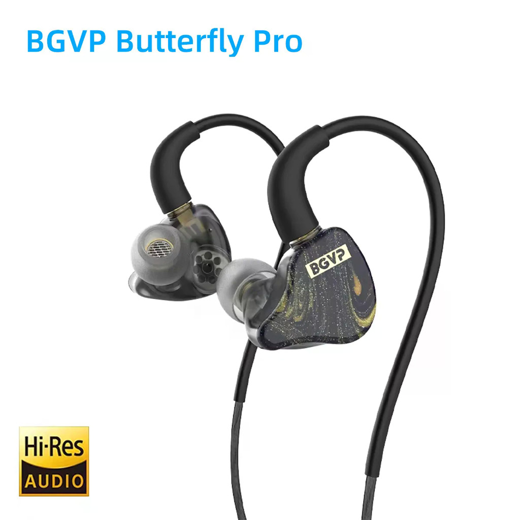 BGVP Butterfly Pro 1DD + 1BA Tai nghe chơi game lai IEM Tai nghe HiFi có dây Iem