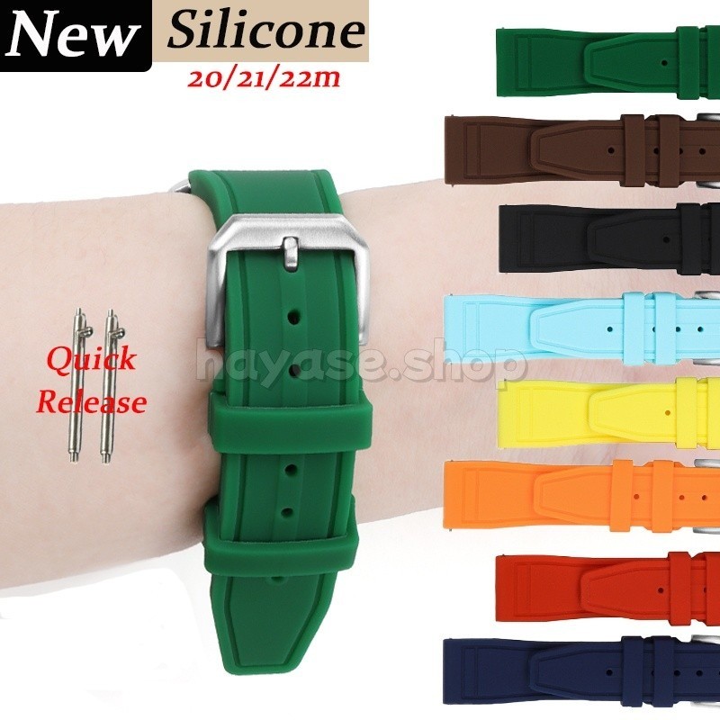 Vòng đeo tay silicon mềm 20 / 21 / 22mm để thay thế cho IWC cho Seiko cho Rolex Dây đeo đồng hồ chốn