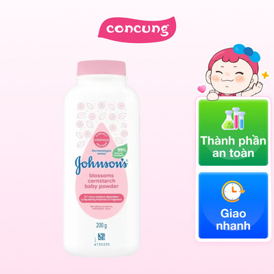 Phấn em bé hương hoa Johnson's Blossoms Cornstarch Baby Powder 200g
