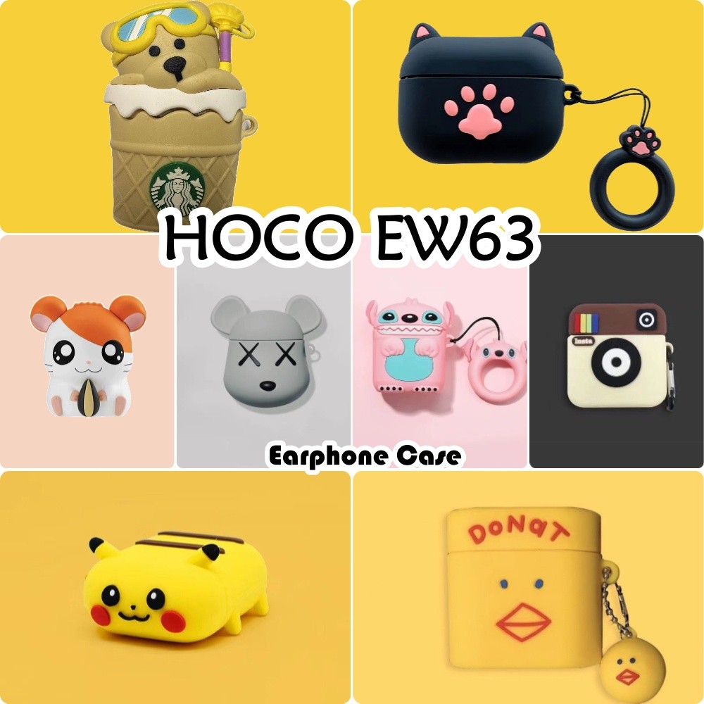【imamura】Cho HOCO EW63 ốp tai ng Case phim hoạt hình Chống rơi Vỏ Bảo Vệ Hộp Sạc Tai Nghe
