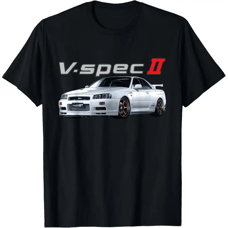Áo thun Skyline JDM CAR R34 V-SPEC II RB26
