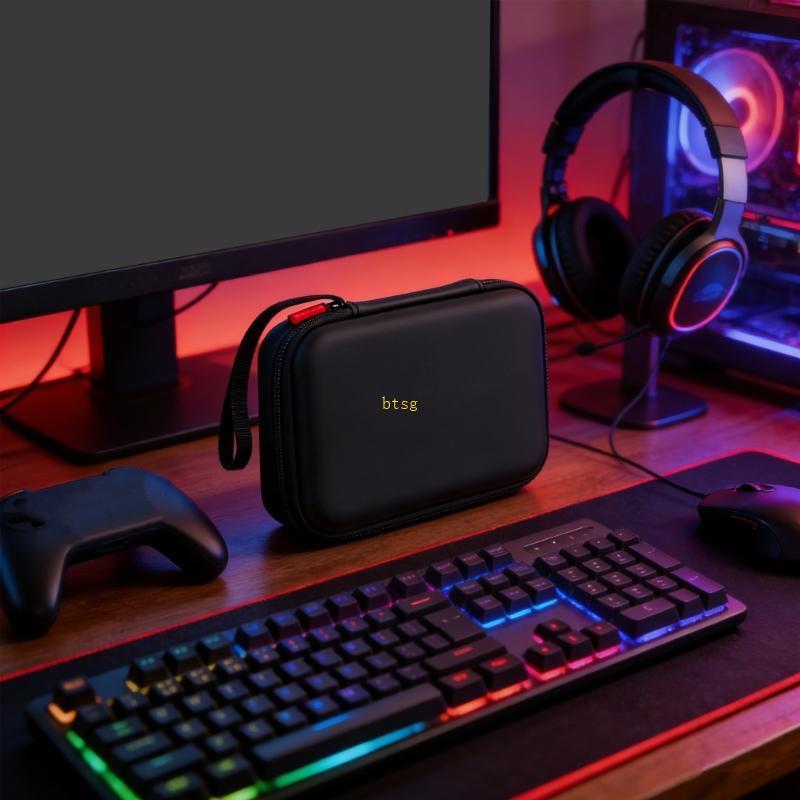 Btsg Túi đựng đồ chống trầy xước cho vỏ chống sốc RG Túi đựng bảng điều khiển màn hình đôi có túi lưới