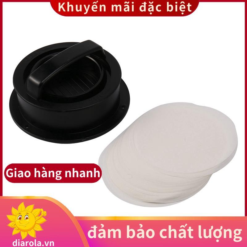 Burger Press Patty Nhồi Bông Burger Maker với 120 Chiếc Giấy Burger Thanh Trượt Chống Dính Thịt Bò B