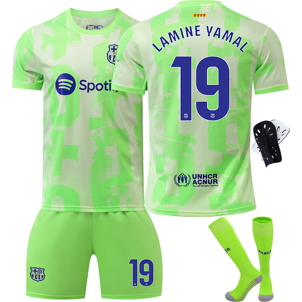 Áo bóng đá Bazaar 2425 Số 19 Yamar 9 Lawan 8 Pedri 6 Gavi 10 Messi Bộ áo đấu hai tay 2026.2.5