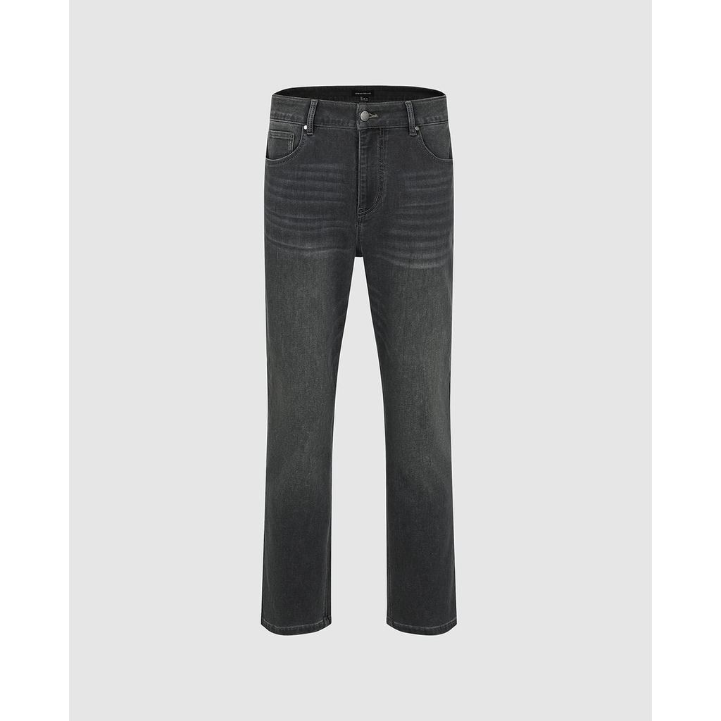 URBAN REVIVO - Quần jeans nam ống rộng wash bạc_UMM860002-B5A