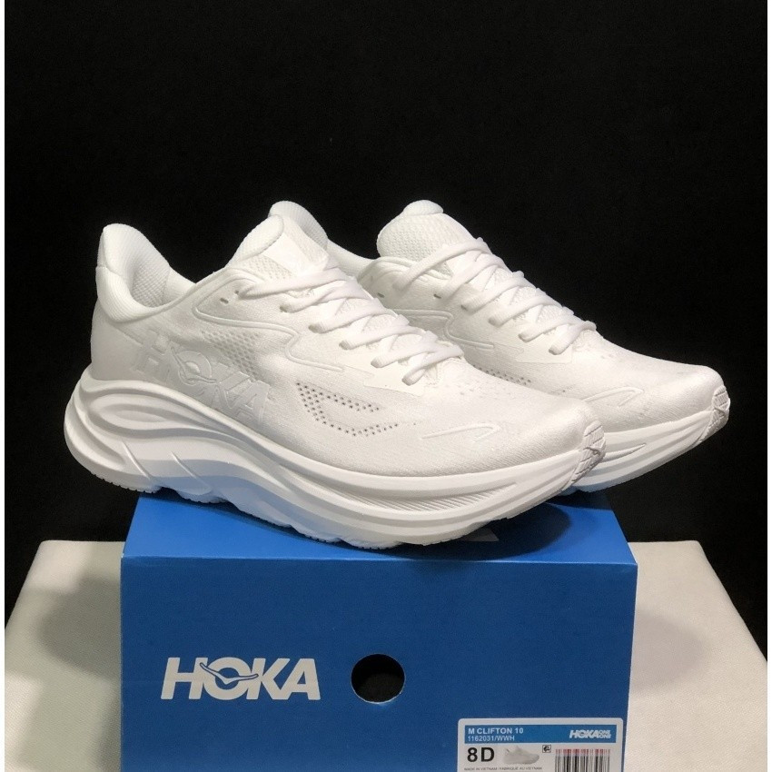 Giày chạy bộ Hoka Clifton 10 đế dày, nhẹ.