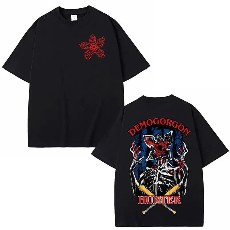 Áo Sơ Mi Gothic Nam Eddie Munson Demogorgon Hunter Cotton 2026 Áo Thun Nữ Tay Ngắn Thời Trang